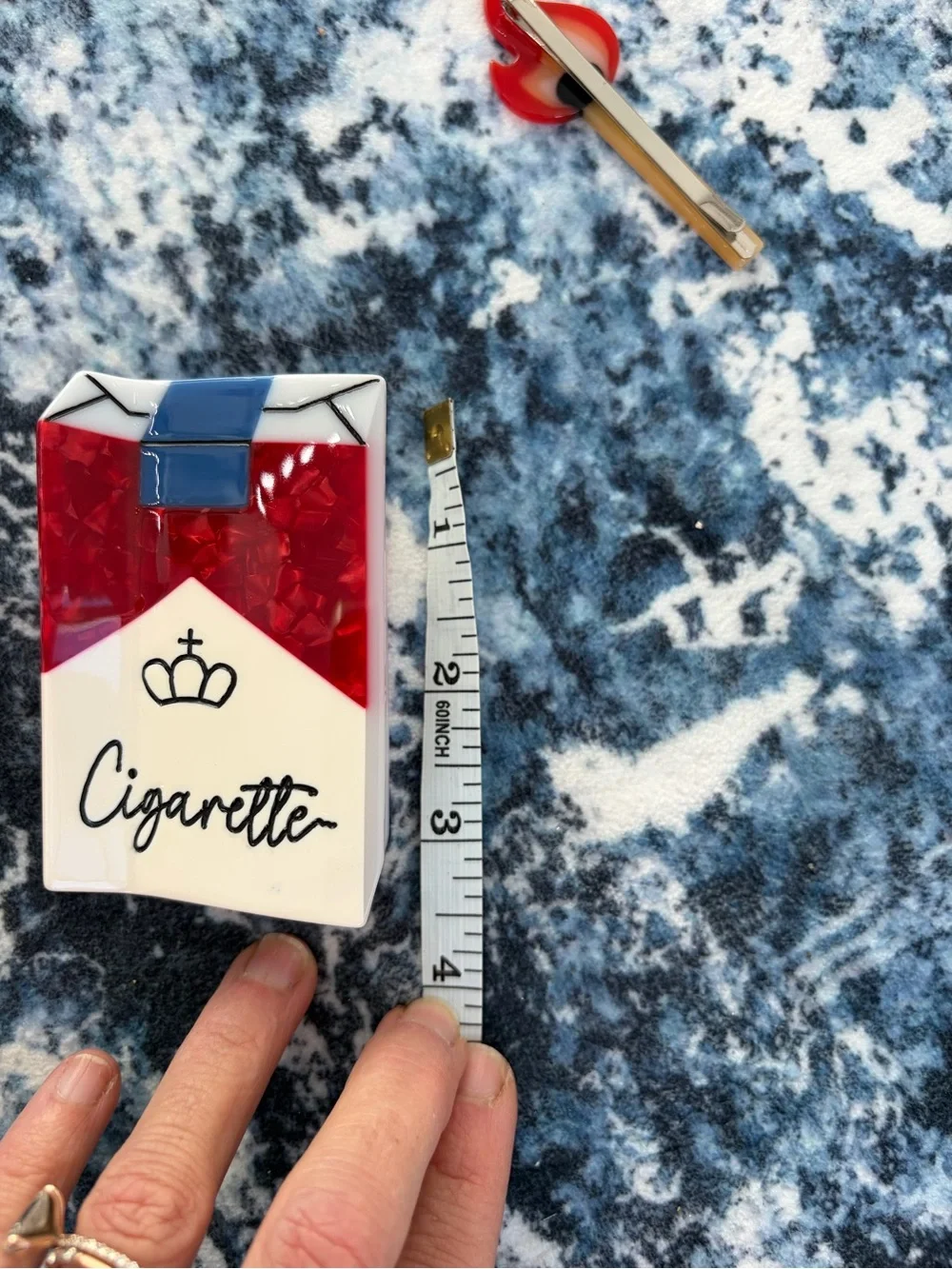 Novelty Ciggy Hair Claw Clip & Flame Bobby Pin Acetate
